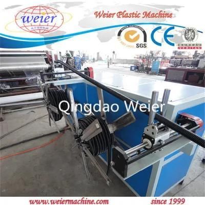 PVC PP PE PA Single Wall Plastic Corrugated Pipe Extrusion Line