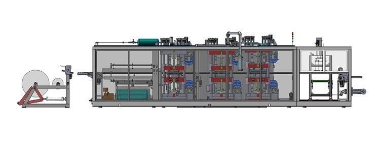 Fast Food Box Product Type High Speed Automatic Plastic Thermoforming Machine