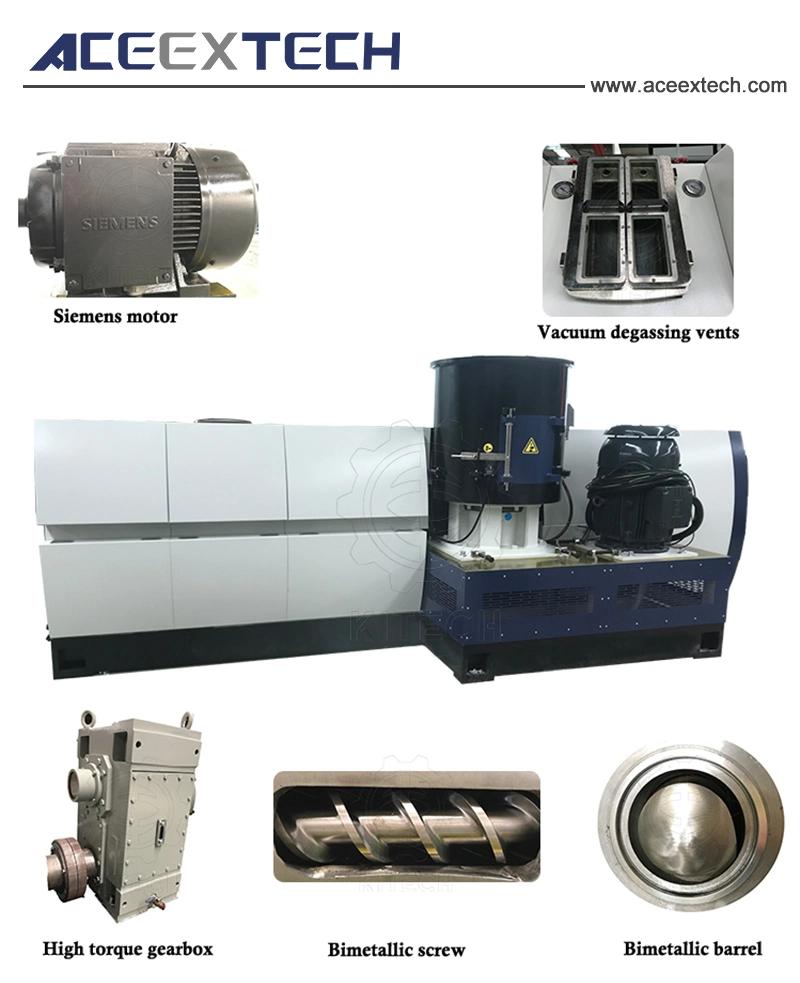 PP PE BOPP Plastic Waste Film Woven Bag Recycling ABS/PS Water Ring Pelletizing Machine