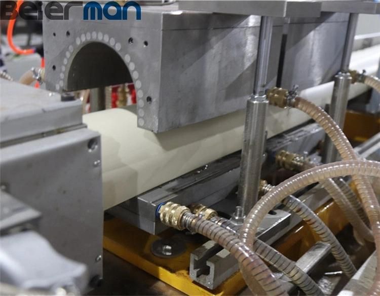 Sjsz 65/132 Twin Screw Extrusion PVC Half-Round Square Roofing Plastic Rain Water Collector Gutter Production Line 120kg-200kg Output High Quality Molds