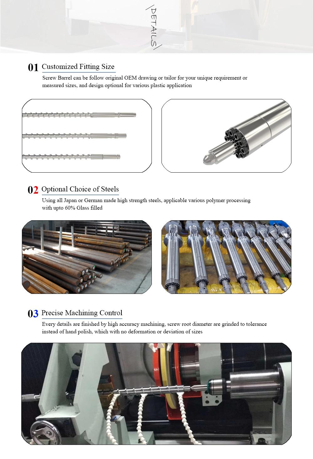 Mitsubishi Injection Molding Machine Spare Parts Screw & Barrel Assembly