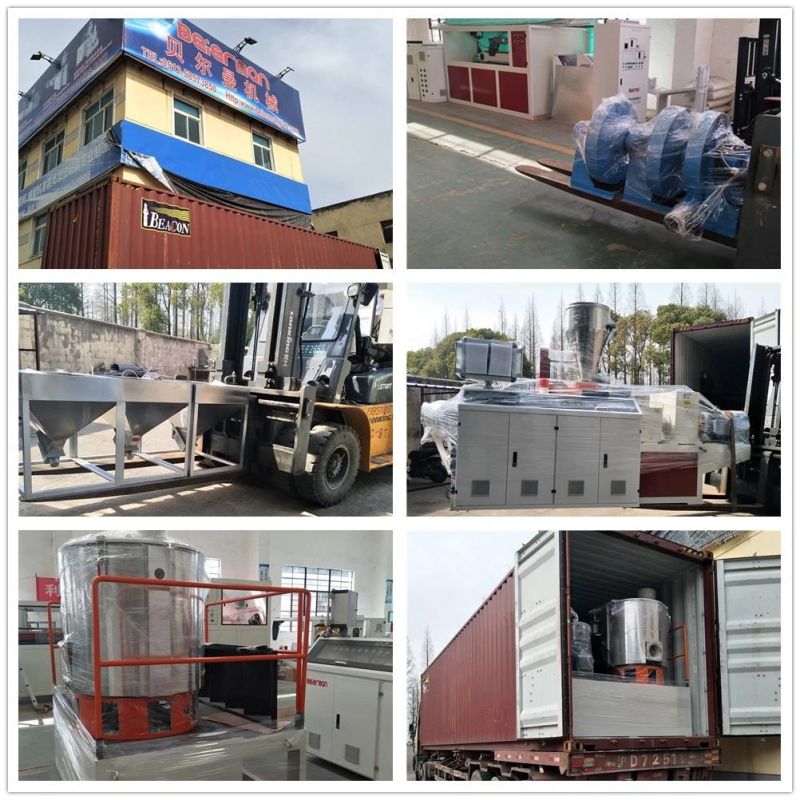 PVC Resin Hot Die Face Cutter Pelletizing Line Capacity 120-150 Kg/H Equip Sjsz55/110 Double Screw Extruder with Two Stage Blowing System