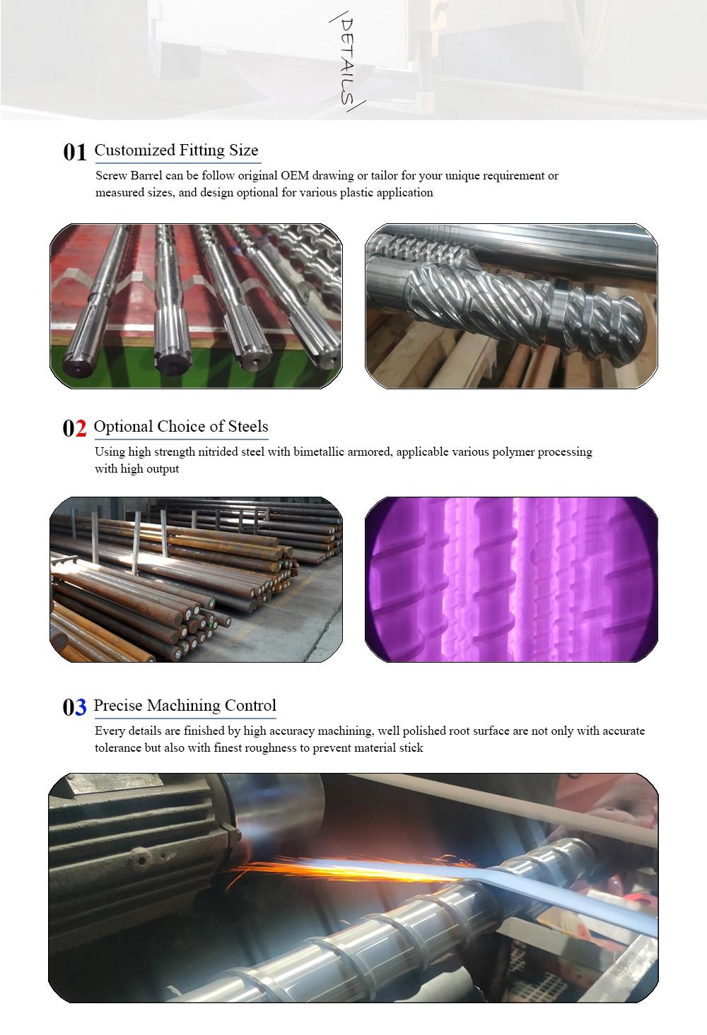 PVC Pipe Extruder Screw and Barrel High Output
