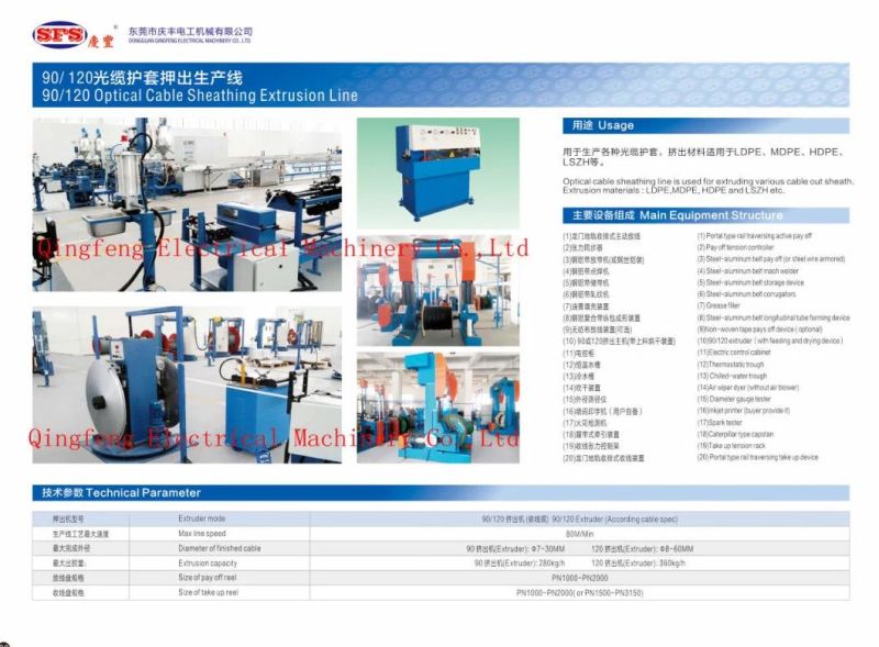 Optical Cable Sheating Extrusion Line Extruding Machine for Fiber Cable
