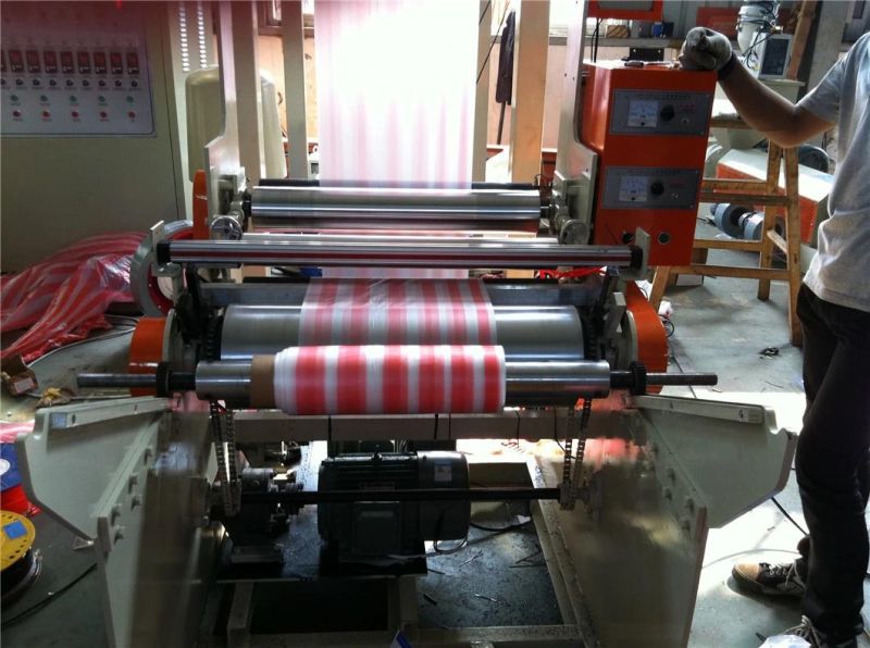 Taiwan Quality High Speed Plastic Bag Double Colors Film Blowing Machine Price