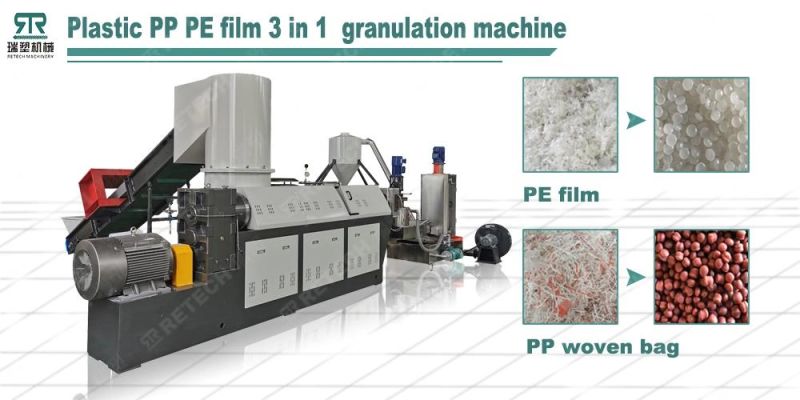 Bags Granulating Plant Waste Film PP PE Granulator