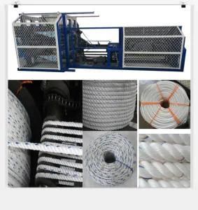 Twisted 3 Strands Nylon Automatic PP PE Plastic Rope Machine for 3-12mm Rope