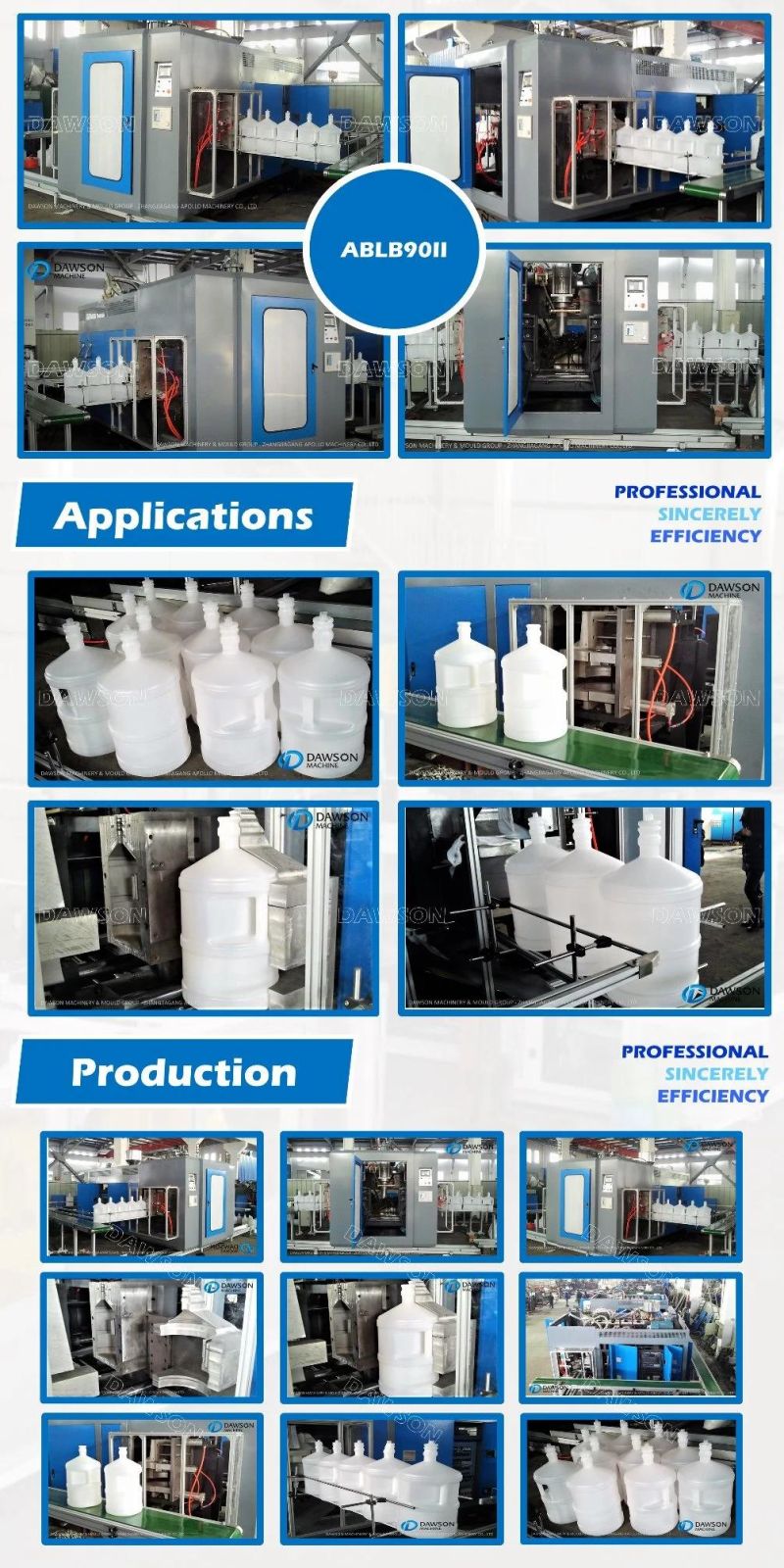 4 Gallons Water Bottle Extrusion Blow Molding Machine Full Auto