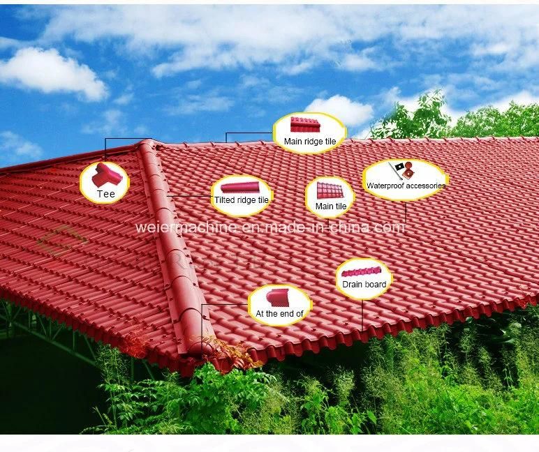 PVC ASA Plastic Glazed Roof Tile Making Machine