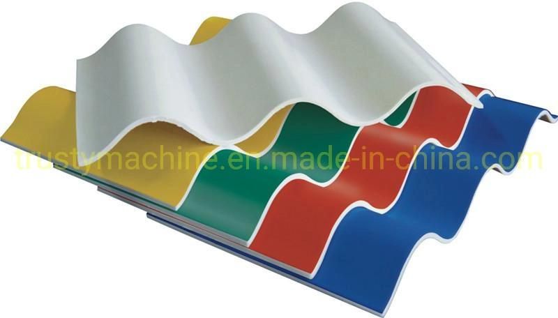 800mm Width PVC Corrugated Wave Roof Sheet Extrusion Line
