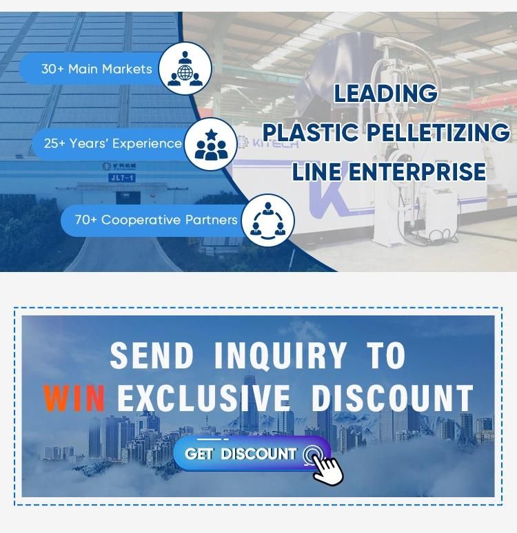 POM Garbage PE Soft and PP Hard Double Screw Plastic Pelletizing Machines