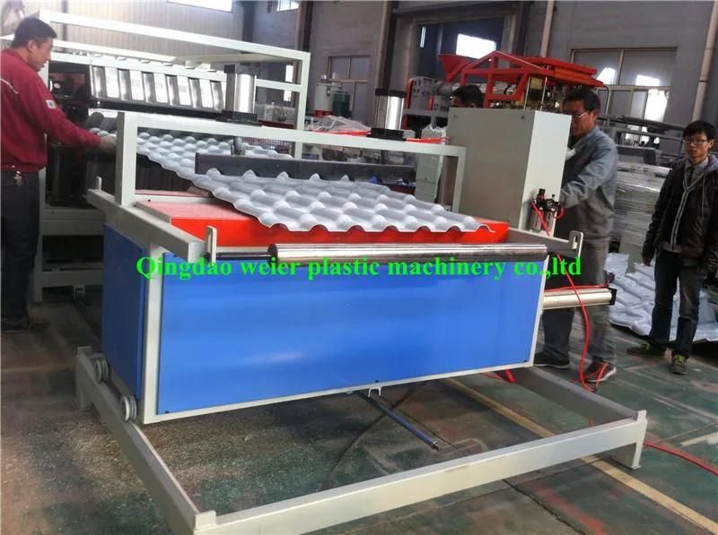 880mm UPVC and Asa or PMMA Co-Extrusion Bamboo Roof Tile Extrusion Line