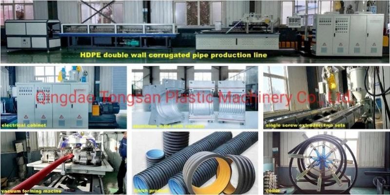 90mm - 315mm Seepage and Drainage Pipes HDPE Dwc Double Wall Corrugated Pipe Extruder Machine