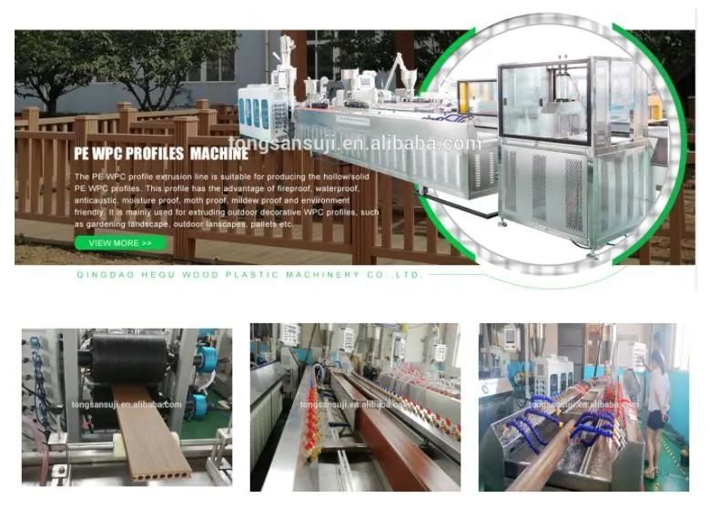 Waste Plastic PP PE with Wood Powder Sawdust Composite WPC Profile Machine Production Line