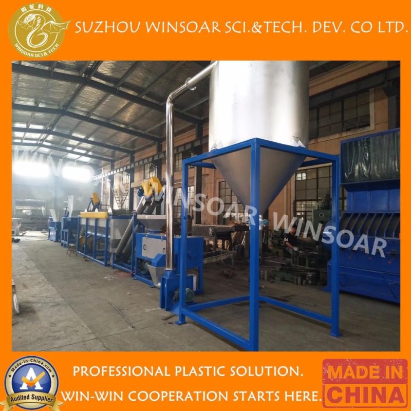 Plastic Recycling Washing Crushing Granulating Pelletizing Production Line Machine for HDPE Drum Bucket/ Pet Water Bottle/ PE/HDPE Milk Bottle Scraps Flakes