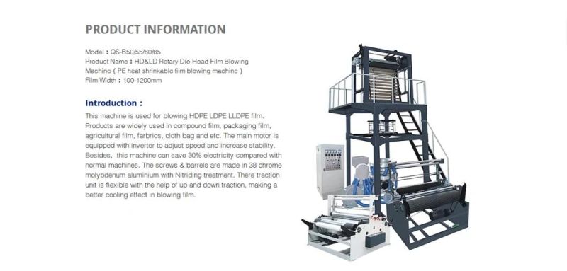 Film Blowing Machine Polyethylene Plastic Film Blowing Machine Price Shrink Film Blowing Machine