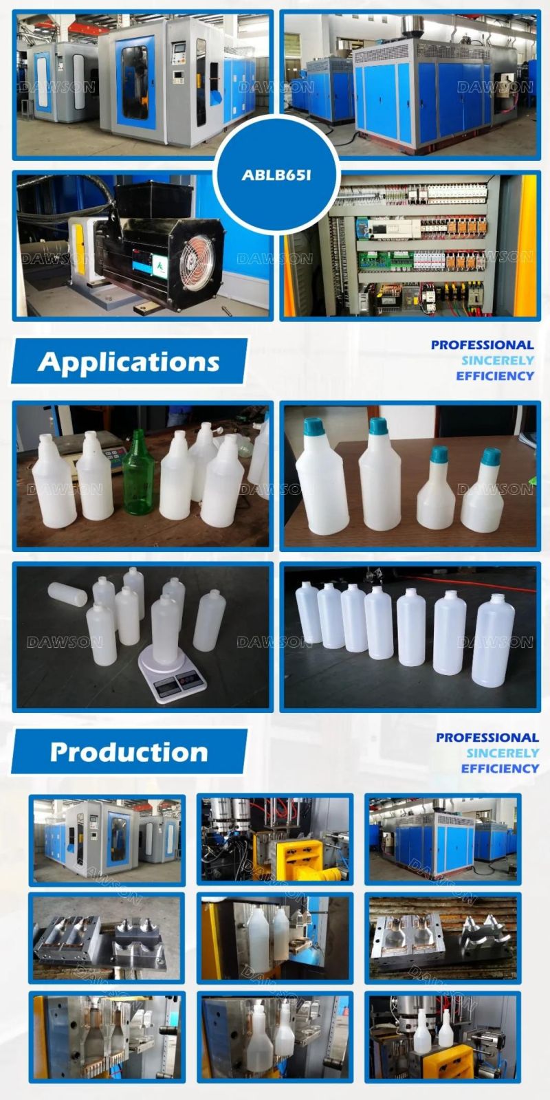 1L 2L HDPE Plastic Chemical Bottle Making Blow Molding Machine