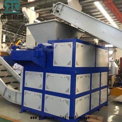 Waste Plastic HDPE Bottle/Barrel/Jar/Basket Twin Shaft Shredder