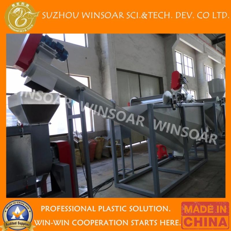 Plastic Recycling Washing Crushing Granulating Pelletizing Production Line Machine for HDPE Drum Bucket/ Pet Water Bottle/ PE/HDPE Milk Bottle Scraps Flakes