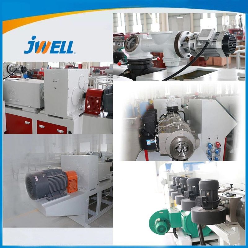 Jwell Plastic WPC PVC Spc/PVC Decoration Floor/Decking//Board/Wallboard Fence Easy Assemble Portable Extruder Making Machine