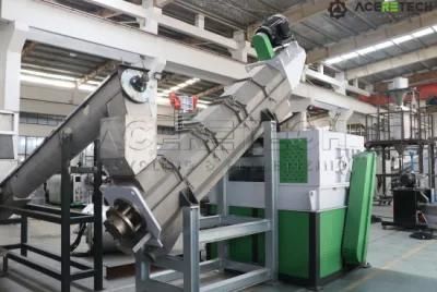 500 Kg/H LLDPE LDPE HDPE Plastic Film Crushing Washing Drying Recycling Line with ...