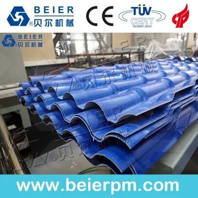 ASA+PVC Composite Roof Tile Making Machine / Plastic Glazed Roof Tile Extrusion Production ...