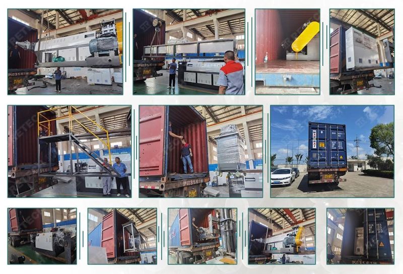 PP PE Flakes Side Force Feeding Single Stage Pelletizing Granulator with Degassing Vent