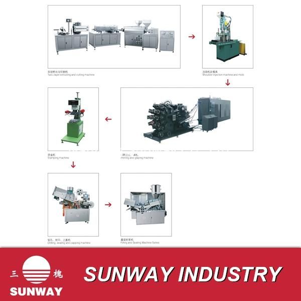 Single Layer Full Plasitc Cosmetic Plastic PE Tube Making Machine