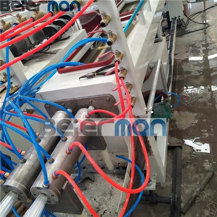 25mm Diameter Two Cavity PE Sewage Treatment Filter Tube Sj65 Single Screw Extruder Production Line Fast Line Speed Siemens Motor
