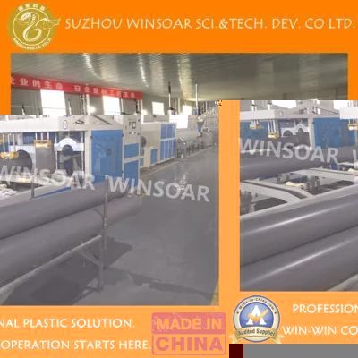 Heating Plastic PVC Pipe Belling Machine, PVC Plastic Tube Online Socketing Extrusion Line