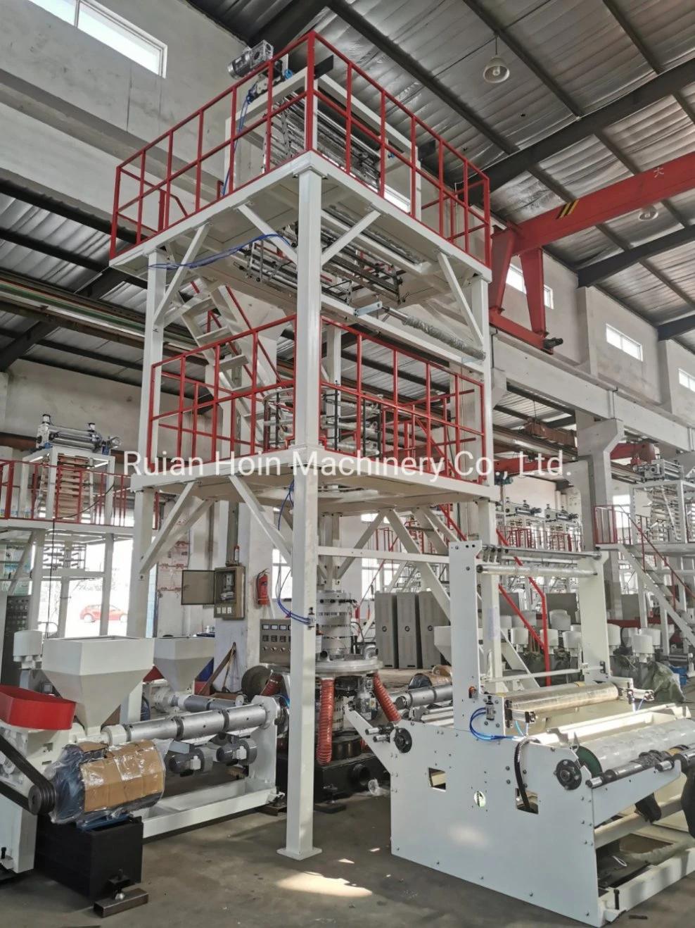 LDPE LLDPE High Capacity Three Layer Coextruding Film Blowing Machine with Auto Winder