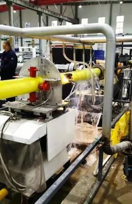 Continue Flexible PU Foaming Yellow Jacket Insulation Pipe Machine HDPE/PP Extruder