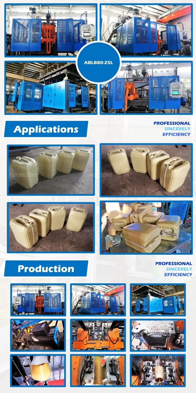 Extrusion Blow Molding Machine with Servo Motor for Jerry Can