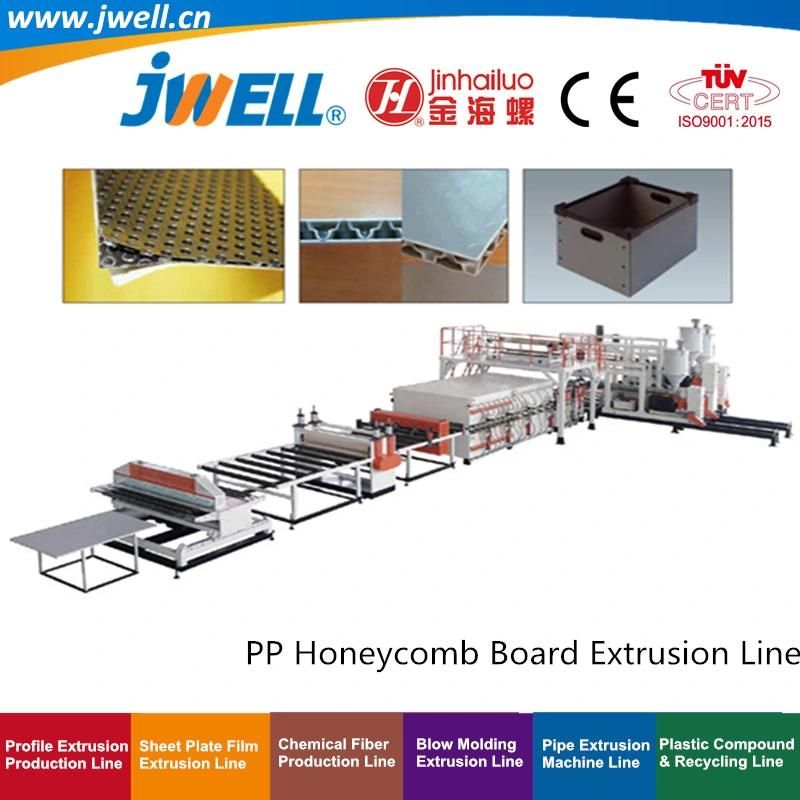 Jwell-PP|PC|PE Plastic Hollow Sheet Recycling Agricultural Making Extruder Machine for Building Construction Template Instead of Woody Plate Line