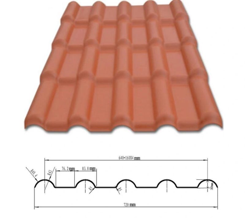 Roma Roof Tile PVC Roma Roof Tile Plastic Extruder Machine Line