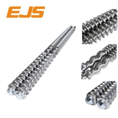 Nitriding Jurry 65/132 Twin Conical Screw and Barrel for PVC Pipe (PVC+30%-50% CaCO3)