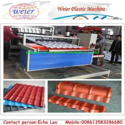 1040mm Width UPVC/PVC Bamboo Roofing Sheet Extrusion Line