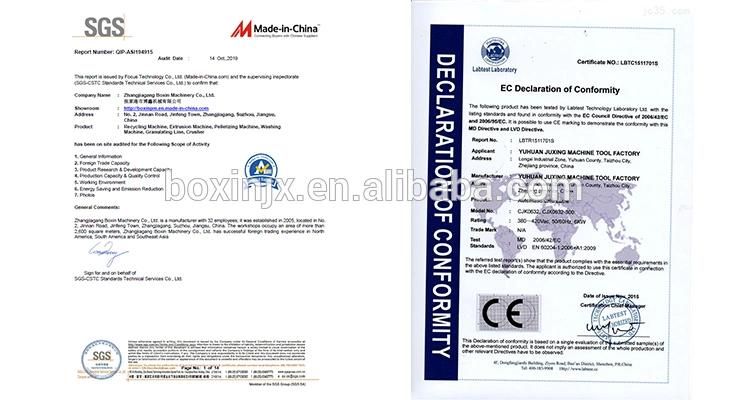 Boxin Bx-1000 PP PE Pet Bottle/Containers Waste Recycling Machines Manufactures