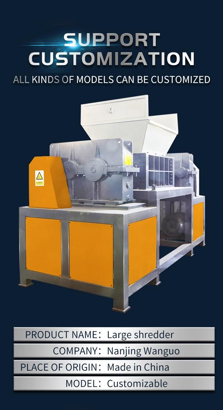 Njwg Heavy Double Shaft 1000 Model Large Tire Cable Metal Shredder for Recycling