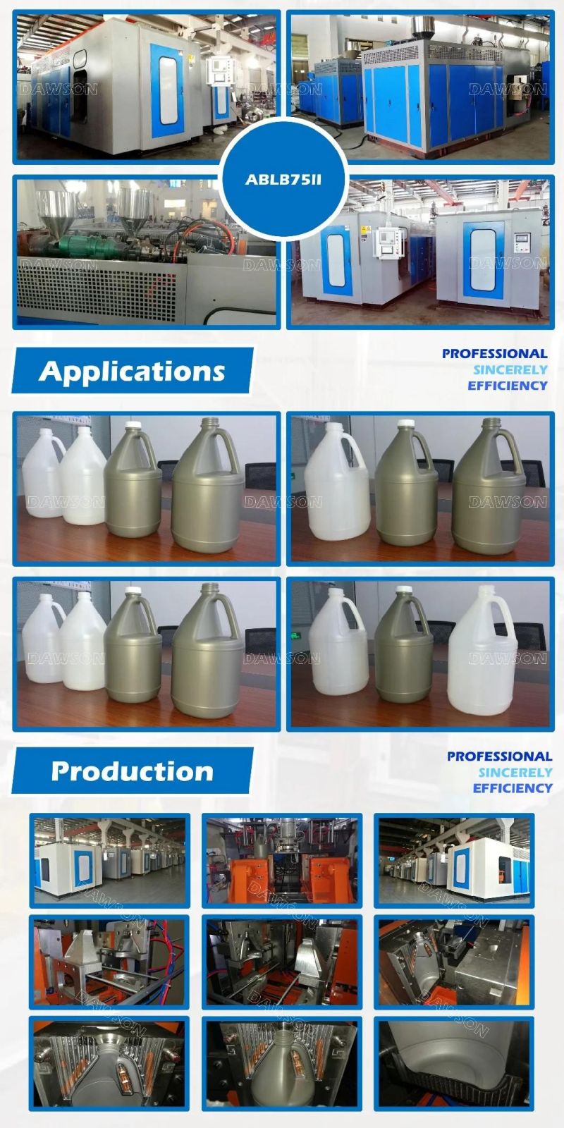 Double Station for 4L Oil Bottle Extrusion Blow Molding Machine