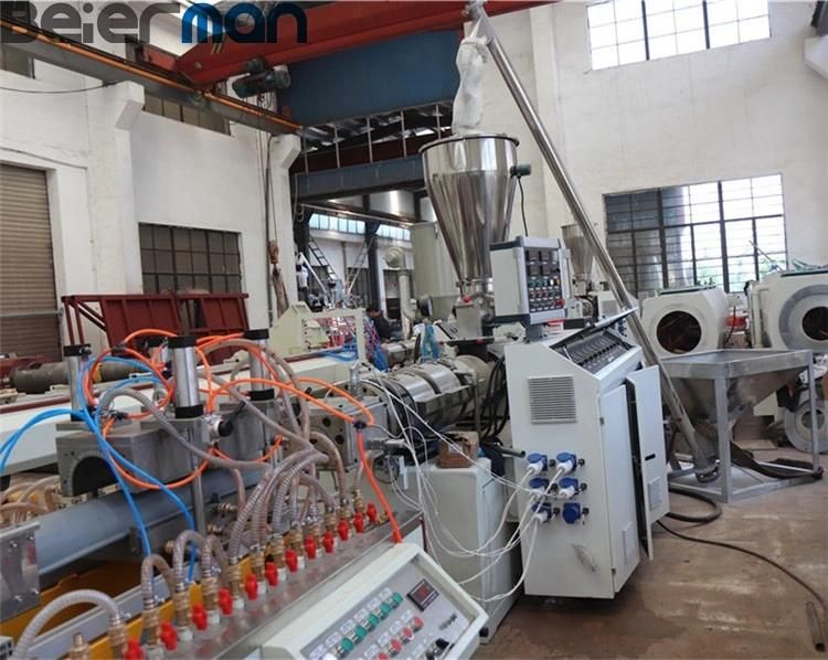 Beierman Euro-Quality Double Screw Extruder PVC Rain Water Gutter Downspount Series Gutter Machine Line ABB/Delta Frequency Inverter