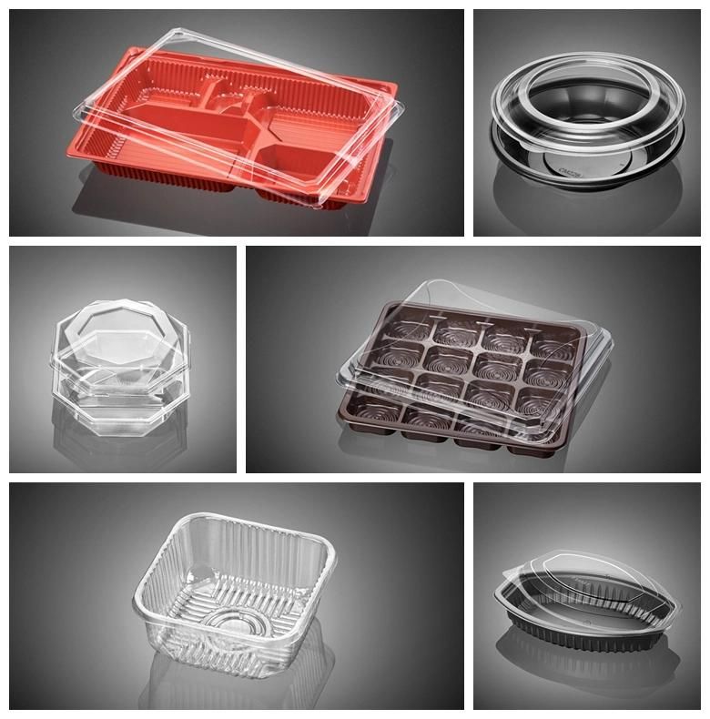 Ce Certificated Four Column Fast-Food Box Tray Plastic Thermoforming Machine
