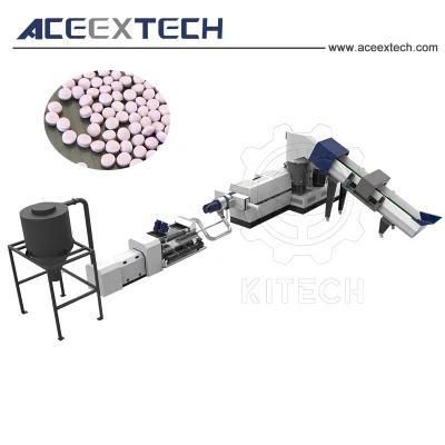 Scrap Plastic Recycling Extruder Granules Making LDPE HDPE LLDPE PE PP Film Pelletizing ...