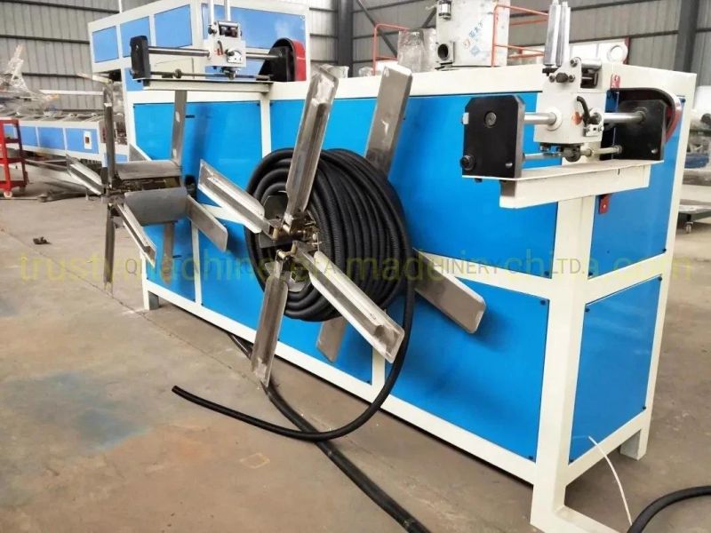 Sj50 PVC PP PE PA Spiral Single Wall Corrugated Pipe Production Line