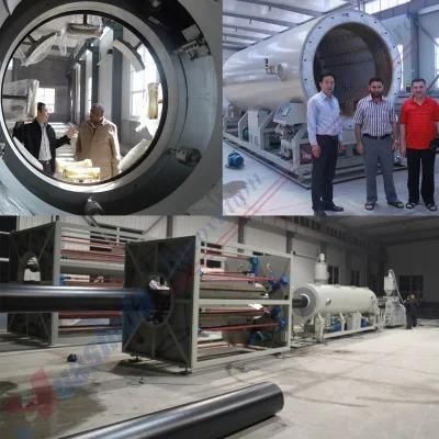 Vacuum Calibration HDPE plastic Pipe/PE Casing/Polyethelene Jacket Pipe Extruder/Line