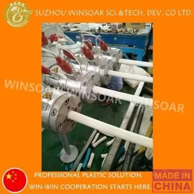 Plastic Twin Screw Electrical Conduit Water Drainage Sewer PVC Tube Extruder Making ...