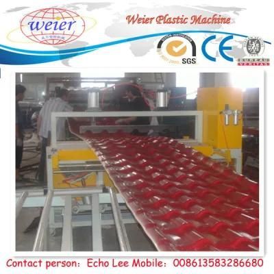880mm PVC Plastic Glazed Roof Tiles Making Machine