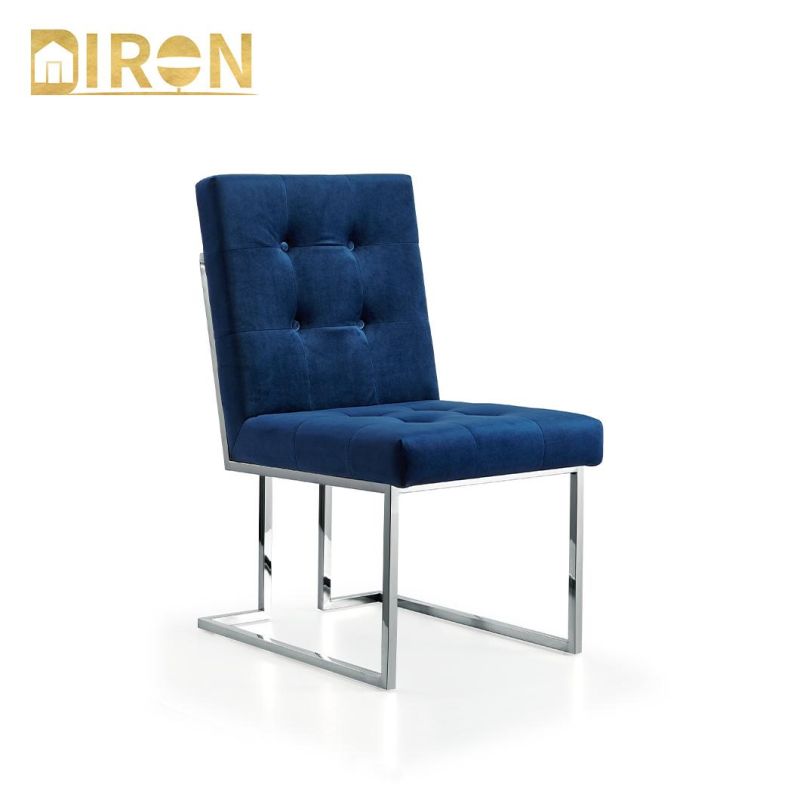 Factory Supply High Quality Stainless Steel Frame Velvet Dining Chair