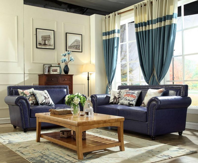 Modern Home Living Room Furniture 3+2+1 Chesterfield Sofa Set with Coffee Table