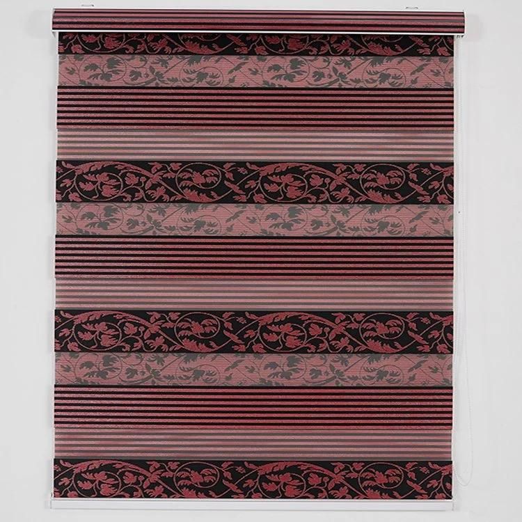 Modern High Quality Full Blackout Zebra Blinds Double Layer Roller Blinds Customized Size Curtains for Living Room
